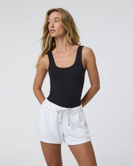 Sleeveless Halo Bodysuit Solid Black | Vuori Discount