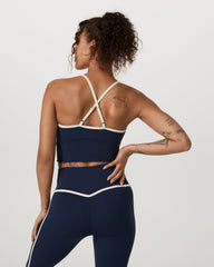 Vuori AllTheFeels™ Corset Tank Women's Blue Coast Top | Vuori Clothing