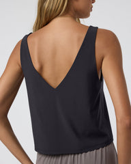 Villa Cropped Tank Black | Vuori Discount