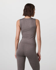 Halo Essential Scoop Tank Chia Heather | Vuori Outlet