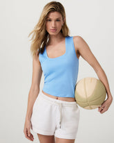 Halo Essential Scoop Tank Spring Heather | Vuori Clothing