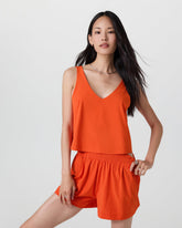 Villa Cropped Tank Bright Poppy | Vuori For sale