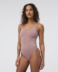 Sleeveless Halo Bodysuit Zion Rose Heather | Vuori