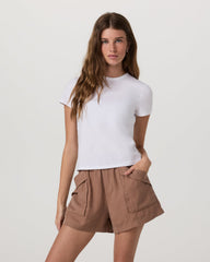 Short Sleeve Feather Classic Tee Women's White T-Shirt | Vuori Discount