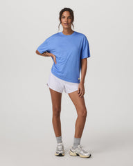 Energy Tee Long Women's Riviera Blue Heather Tee Shirt | Vuori For sale