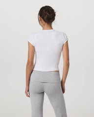 Halo Baby Tee Women's White Fitted Crewneck Tee Shirt | Vuori Online