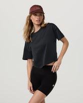 Energy Tee Women's Black Heather Oversized Tee | Vuori US