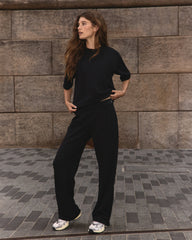 Short Sleeve Maven Oversized Tee Women's Black T-Shirt | Vuori US