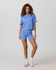 Energy Tee Women's Riviera Blue Heather Oversized Shirt | Vuori Discount