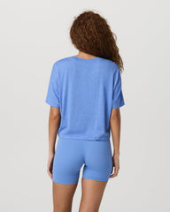 Energy Tee Women's Riviera Blue Heather Oversized Shirt | Vuori Discount