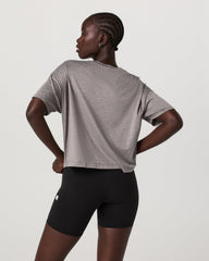 Energy Tee Women's Heather Grey Oversized Tee | Vuori Clothing
