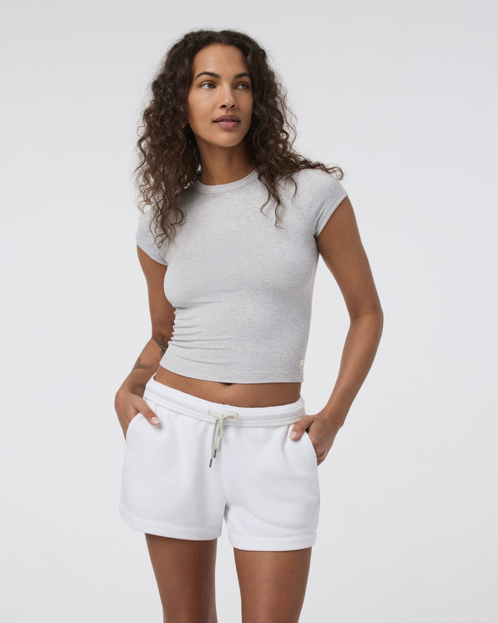 Halo Baby Tee Pale Grey Heather | Vuori