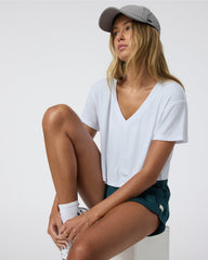 Short Sleeve Cove V Neck Tee White | Vuori Discount