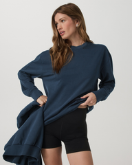 Long Sleeve Heavyweight Cotton Tee Ocean Blue Tee Shirt | Vuori Sale