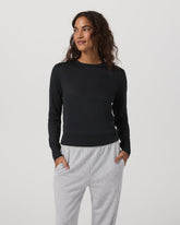 Daydream Crew Lightweight Black Long Sleeve Shirt | Vuori Outlet