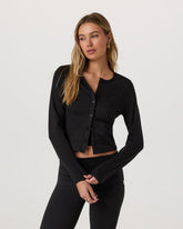 Halo Cardigan 2.0 Black Heather | Vuori For sale