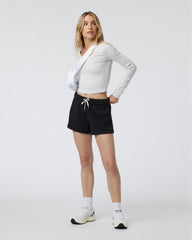Long Sleeve Pose Scoop Tee White Heather Grey Shirt | Vuori US