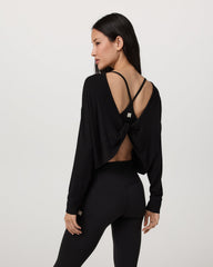 Long Sleeve Twist Top Women's Black Twist Top | Vuori Sale
