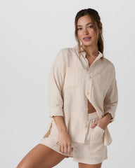 Trestles Twill Button Up Sand Dollar | Vuori On sale