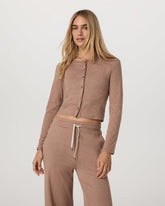 Halo Cardigan 2.0 Women's Nutmeg Heather Cardigan | Vuori For sale