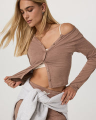 Halo Cardigan 2.0 Women's Nutmeg Heather Cardigan | Vuori For sale