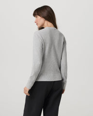 Long Sleeve Waffle Top Women's Light Heather Grey Tee | Vuori Online