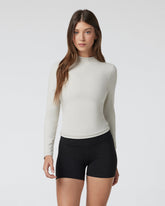 Vuori AllTheFeels Long Sleeve Mock Ecru | Vuori US