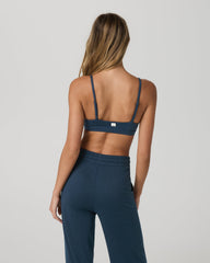 Halo Triangle Bra Blue Coast Heather Low-Support Bra | Vuori US