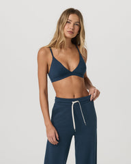 Halo Triangle Bra Blue Coast Heather Low-Support Bra | Vuori US