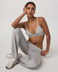 Halo Triangle Bra Pale Grey Heather Low-Support Bra | Vuori Clothing