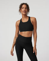 Elevation Racer Bra Black Racerback Sports Bra | Vuori US