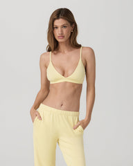 Halo Triangle Bra Lemon Snap Heather Low-Support Bra | Vuori Online