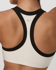 Elevation Racer Bra Women's Bone Heather Sports Bra | Vuori US