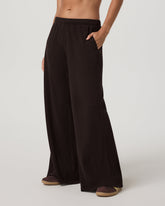 Waffle Wideleg Pant Women's Dark Java Waffle Knit Pants | Vuori