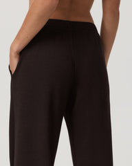 Waffle Wideleg Pant Women's Dark Java Waffle Knit Pants | Vuori