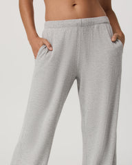 Waffle Wideleg Pant Women's Light Grey Waffle Knit Pants | Vuori Discount