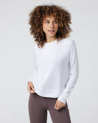 Daydream Crew White Lightweight Long-Sleeve Top | Vuori Sale