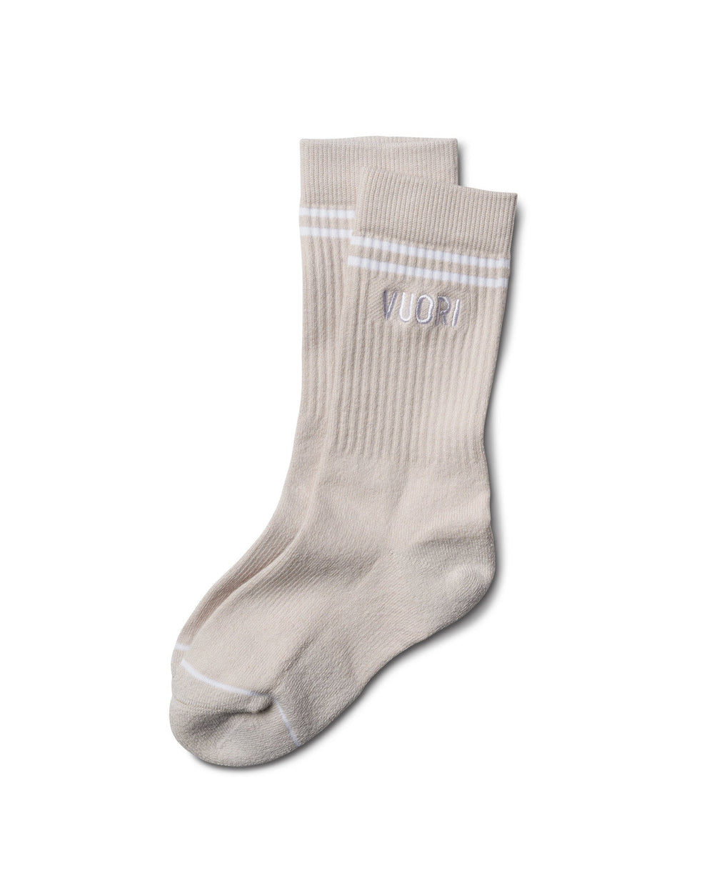 Vuori Crew Sock Salt Heather Performance Crew Socks | Vuori