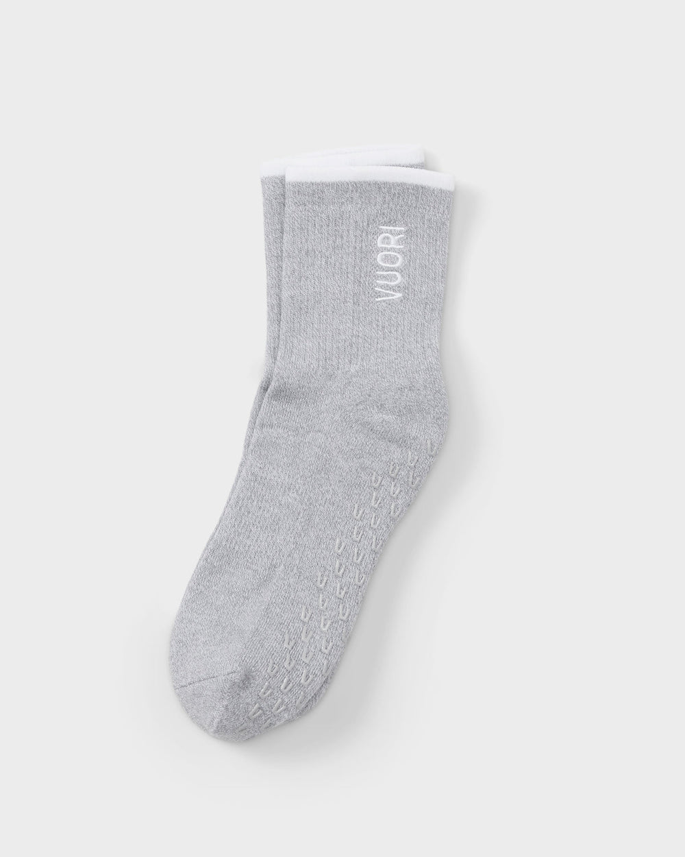 Half Crew Gripper Sock Light Heather Grey Grip | Vuori US