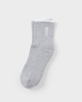 Half Crew Gripper Sock Light Heather Grey Grip | Vuori US