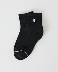 Quarter Crew V1 Sock 2.0 Black Quarter Crew Socks | Vuori Outlet