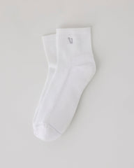 Quarter Crew V1 Sock 2.0 White | Vuori Sale