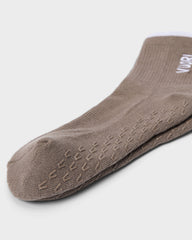 Half Crew Gripper Sock Smokey Taupe Grip Socks | Vuori Discount