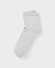 Quarter Crew V1 Sock 2.0 White Heather Grey Crew Socks | Vuori Outlet