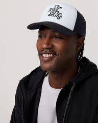 The Rise The Shine Trucker Hat Black Trucker Hat | Vuori