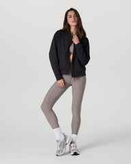 Halo Basin Bomber Women's Solid Black Jacket | Vuori