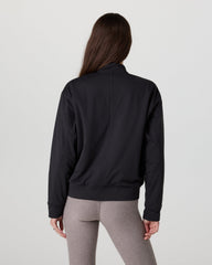 Halo Basin Bomber Women's Solid Black Jacket | Vuori