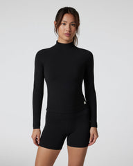 Vuori AllTheFeels Long Sleeve Mock Black | Vuori Discount