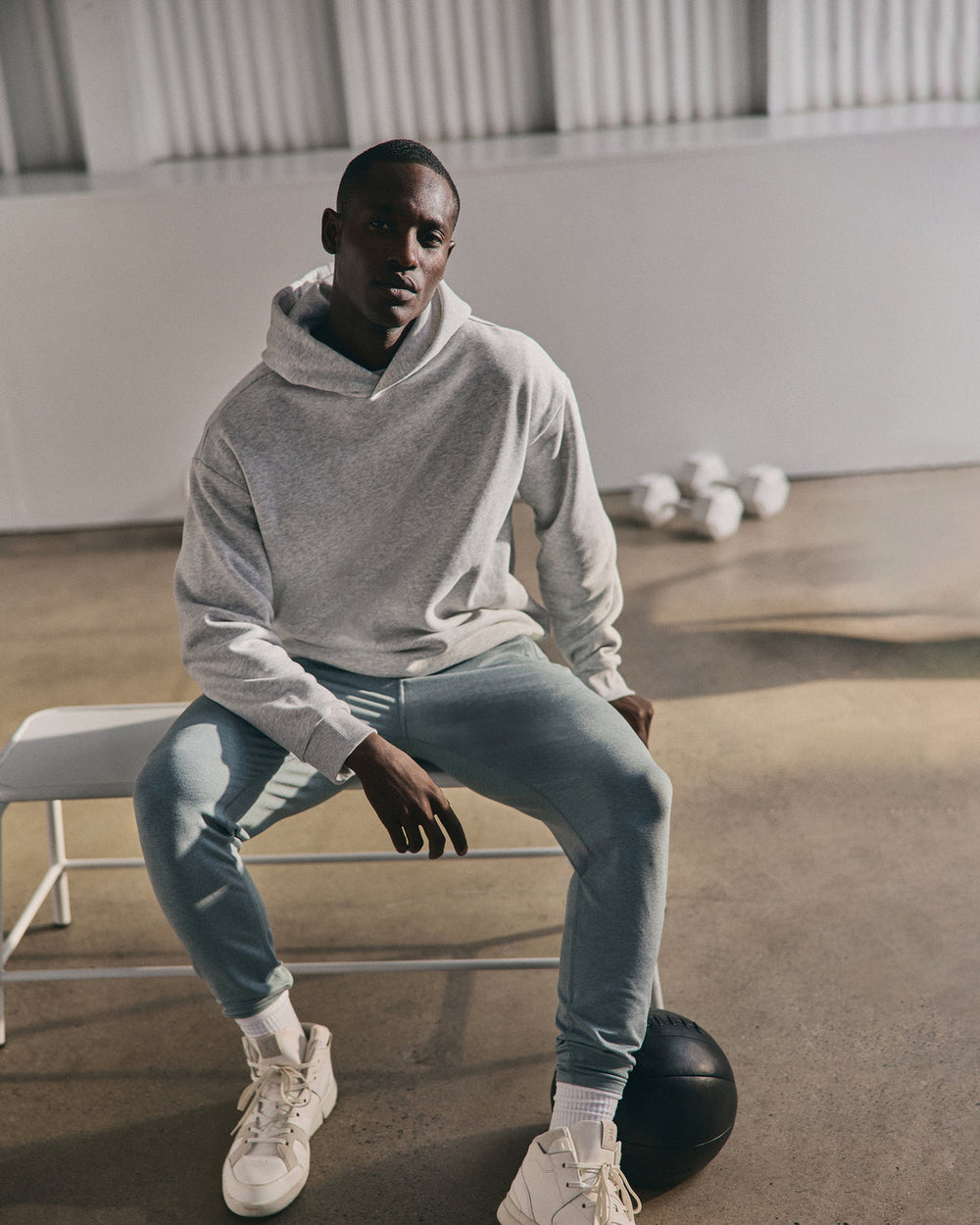 Men's Ponto Performance Jogger 28" Misty Blue Heather | Vuori Outlet