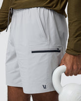 Grafton Short Unlined Classic Fit 7" Sky Grey | Vuori For sale